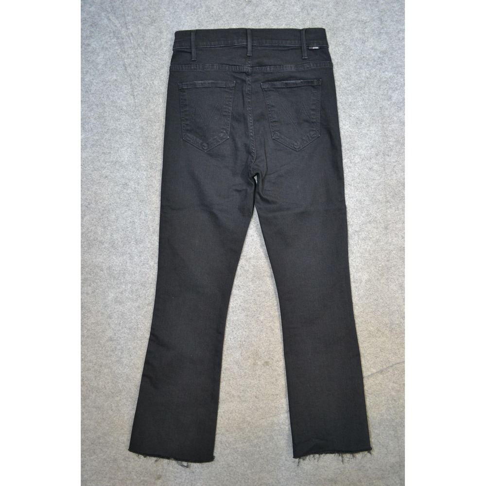 Mother Jeans Womens 27 The Hustler Ankle Fray Black Not Guilty USA Stretch